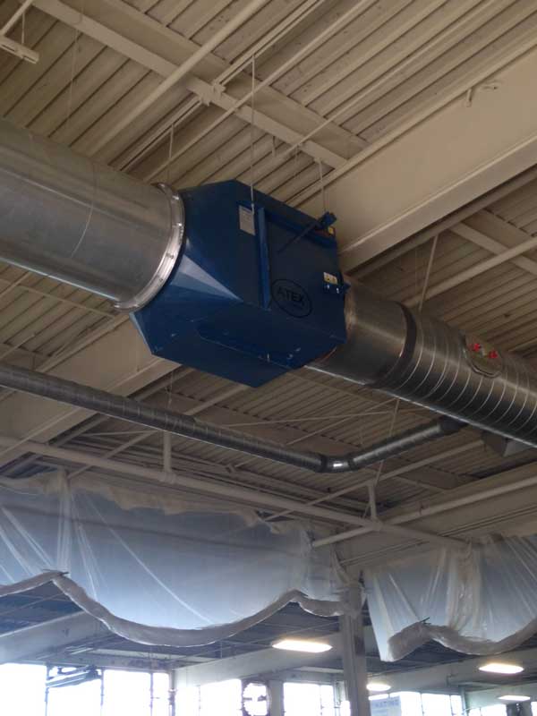 Plastic and Fiberglass dust collection system with dual cyclone pre-cleaners (2008 - Ashtabula, OH)